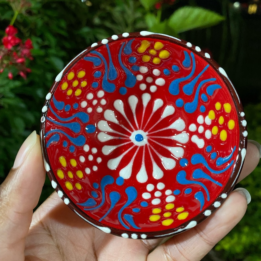Hand Painted Trinket Dish from Turkey